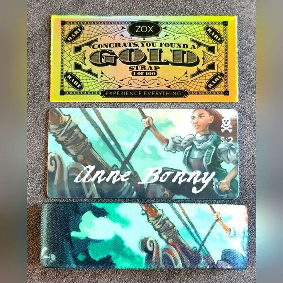 ZOX "ANNE BONNY" #42 GOLD S2 PIRATES UNREDEEMED medium COLLECTIBLE WRISTBAND - Picture 1 of 8